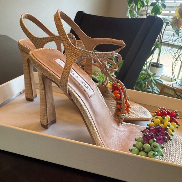 Rainbow pride fun bead sandals Chelsea & Violet - Picture 3 of 4